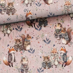 T6752 Joggingtyg Skogsdjur rosa (5 m)