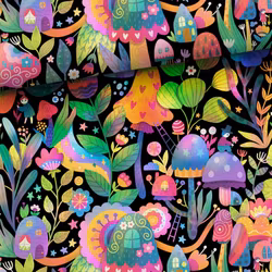 T6743 Joggingtyg Färgglada svampar (5 m)