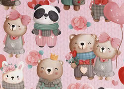 T6651 Joggingtyg Kärleksbjörnar (5 m)