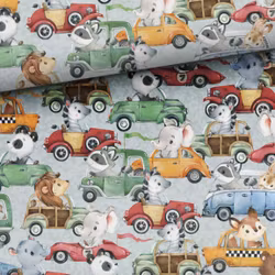 T6621 Joggingtyg Djur i bilar (5 m)