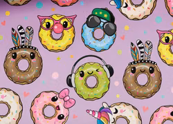 T6538 Joggingtyg Glada munkar lila (5 m)