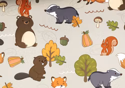 T6434 Joggingtyg Söta skogsdjur (5 m)