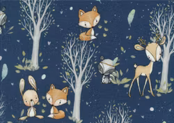 T6154 Joggingtyg Djurvänner mörkblå (5 m)