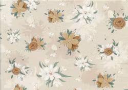 T5706 Joggingtyg Blomma beige (5 m)