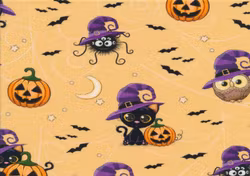 T5602 Joggingtyg Halloween gul (5 m)