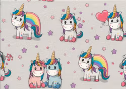 T5059 Joggingtyg Färgglada enhörningar (5 m)