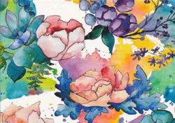 T5029 Joggingtyg Färgglada blommor (5 m)