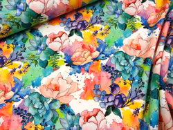 T5029 Joggingtyg Färgglada blommor (5 m)