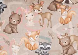 T6723 Trikå Skogsvänner brun (5 m)