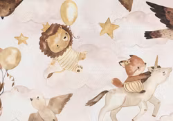 T6702 Trikå Djur på flygtur (5 m)