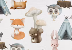 T6692 Trikå Djur på utflykt (5 m)