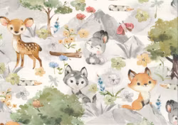 T6327 Trikå Djurungar sommar (5 m)