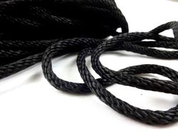 B457 Flätat rep 6 mm svart (10 m)