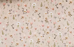 T6797 Trikå blommor rosa (5 m)