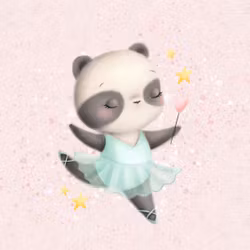 T6815 Joggingtyg Balett panda (40 x 50 cm) 5-pack