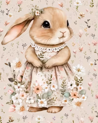 T6824 Joggingtyg Kanin rosa (40 x 50 cm) 5-pack