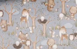 T6832 Joggingtyg Små skogsdjur blå (5 m)