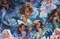 T6840 Joggingtyg sjöjungfru blå (5 m)