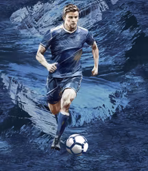 T6848 Joggingtyg Fotbollsspelare (40 x 50 cm) 5-pack