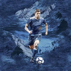 T6848 Joggingtyg Fotbollsspelare (40 x 50 cm) 5-pack