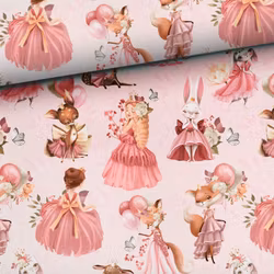 V968 Bomullsväv Prinsessor rosa (5 m)