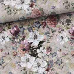 V963 Bomullsväv Gammeldags blommor (5 m)