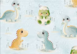 V676 Bomullsväv Babydino (5 m)