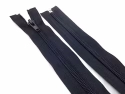 D303 Blixtlås (30-85 cm) spiral delbar 6 mm svart (10/50 st)