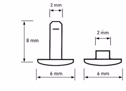 S689 Dubbelnit 6 mm nickel (360/1000/10 000 st)