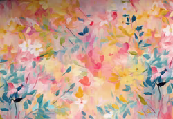 T6877 Trikå Färgglad äng (5 m)