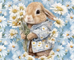 T6884 Joggingtyg Kanin prästkrage (40 x 50 cm) 5-pack