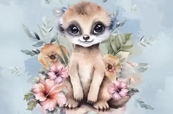 T6896 Joggingtyg Surikat (40 x 50 cm) 5-pack