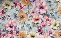 T6899 Trikå Tropiska blommor (5 m)