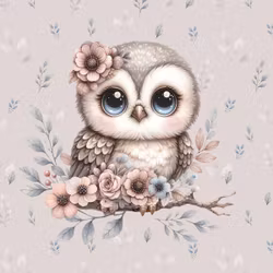 T6919 Joggingtyg Uggla (40 x 50 cm) 5-pack