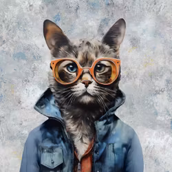 T6938 Joggingtyg Tuff katt(40 x 50 cm) 5-pack