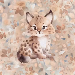 T6946 Joggingtyg Lodjur  (40 x 50 cm) 5-pack