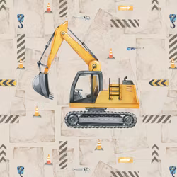 T6957 Joggingtyg Grävmaskin  (40 x 50 cm) 5-pack