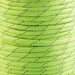 B469 Polyestersnodd med reflex 4 mm neongul (25 m)