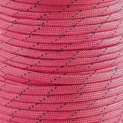B469 Polyestersnodd med reflex 4 mm cerise (25 m)