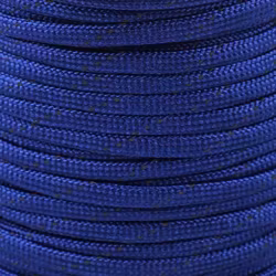 B469 Polyestersnodd med reflex 4 mm royalblå (25 m)