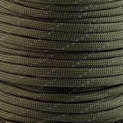 B469 Polyestersnodd med reflex 4 mm olivgrön (25 m)