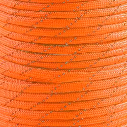 B469 Polyestersnodd med reflex 4 mm orange (25 m)