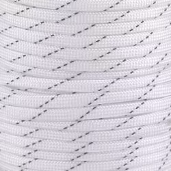 B469 Polyestersnodd med reflex 4 mm vit (25 m)
