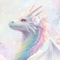 T6987 Joggingtyg Kristalldrake regnbåge  (40 x 50 cm) 5-pack