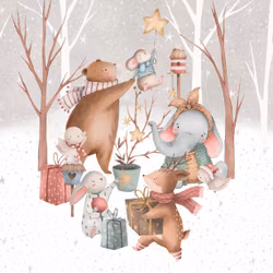 T6995 Joggingtyg Julkänsla  (40 x 50 cm) 5-pack