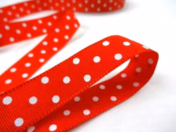 B438 Ripsband Prick 16 mm röd (25 m)