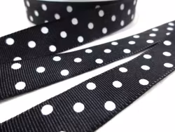 B438 Ripsband Prick 16 mm svart (25 m)