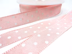 B438 Ripsband Prick 16 mm ljusrosa (25 m)