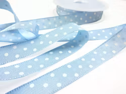 B438 Ripsband Prick 16 mm ljusblå (25 m)