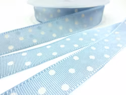 B438 Ripsband Prick 16 mm ljusblå (25 m)